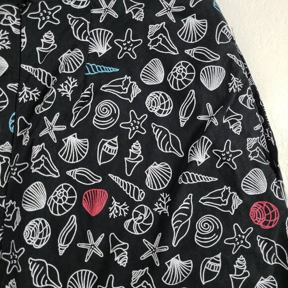 ModCloth Seashore Spectacular Linen Dress Womens 4 Black Sleeveless Fit Flare - Picture 10 of 14